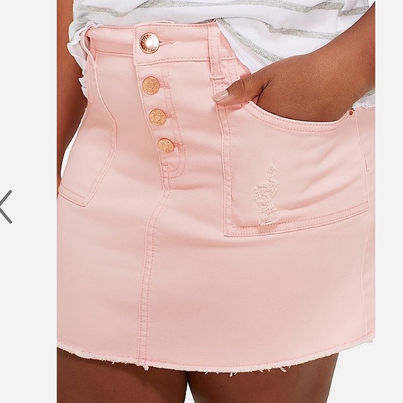 Justice Pink Destructed High Waist Skirt - Picture 4 of 4